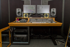 Garden Street Academy Control Room Avid C|24 Console and Sonnet xMac Pro Rack