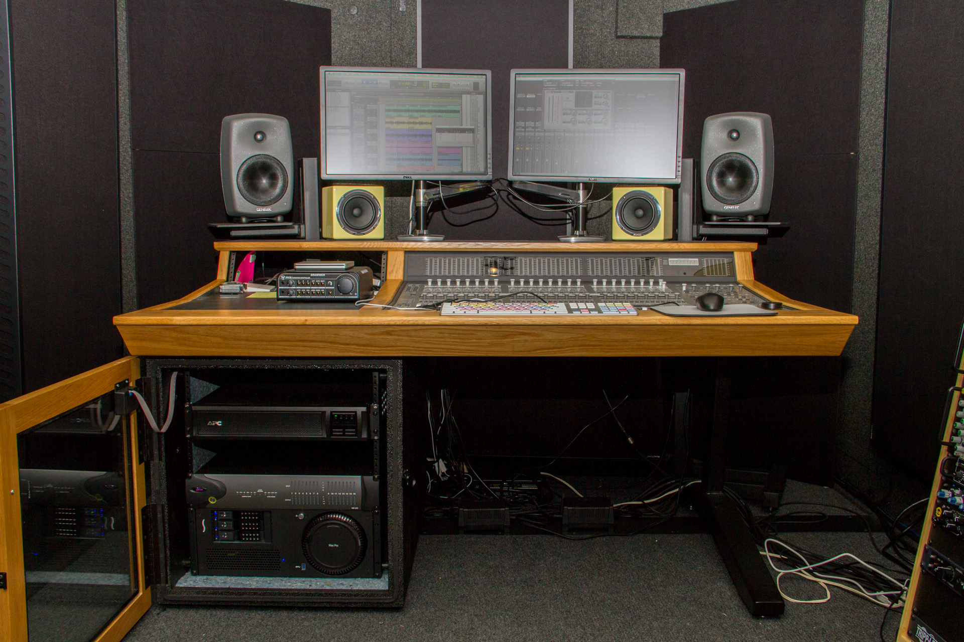 Garden Street Academy Recording Studio Console, DAW, and Monitors