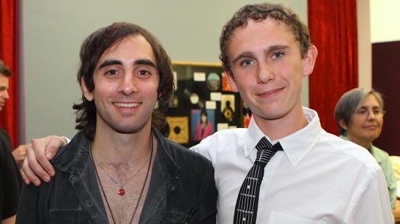 Kyle Nicolaides with Max at Garden Street Academy Recording Studio Opening