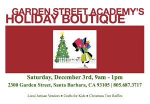 Garden Street Academy Holiday Boutique 2016 Flyer